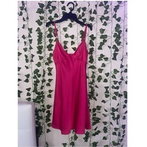 Princess Polly hot pink silk minidress
